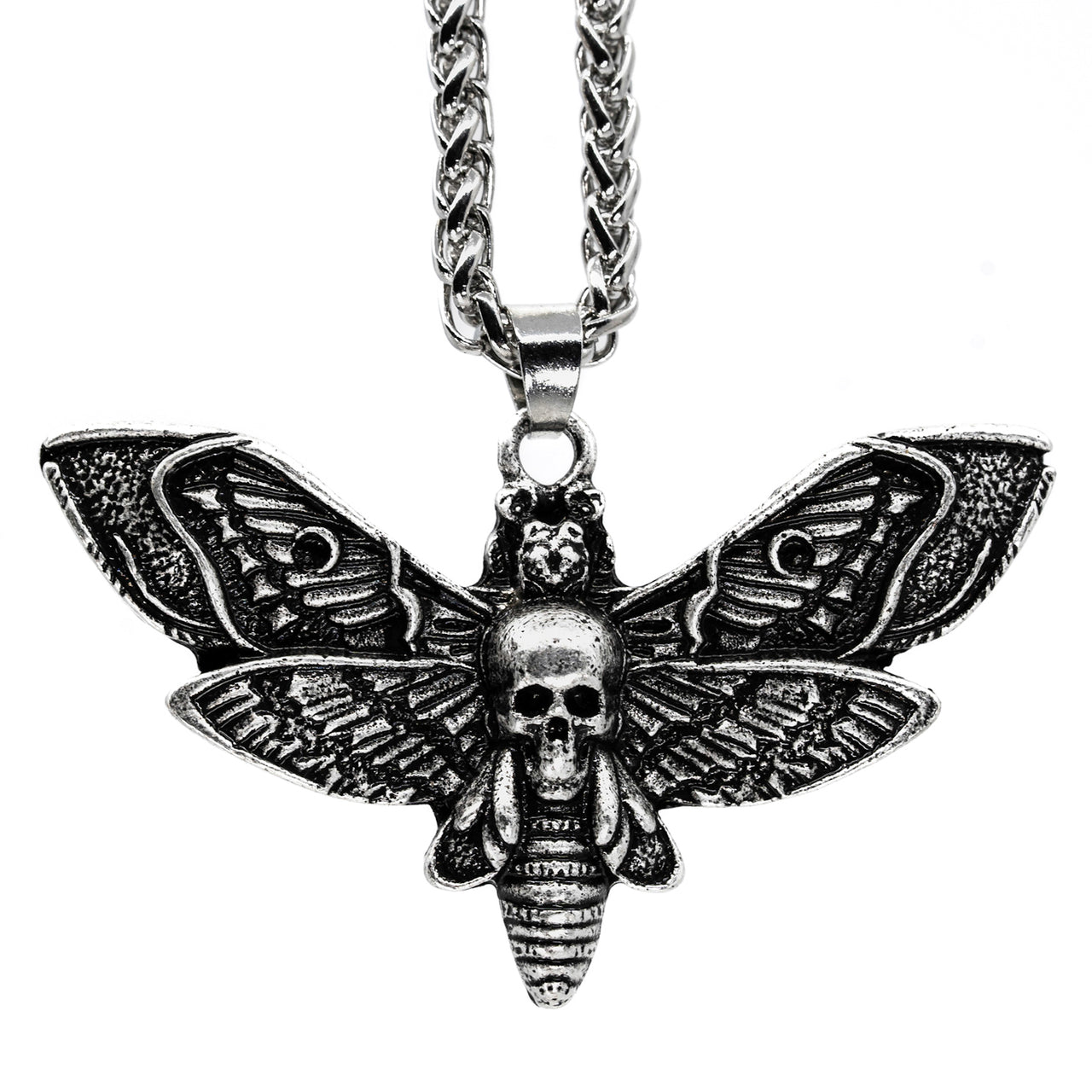 Death's-Head Hawkmoth Pendant - Black Feather Design