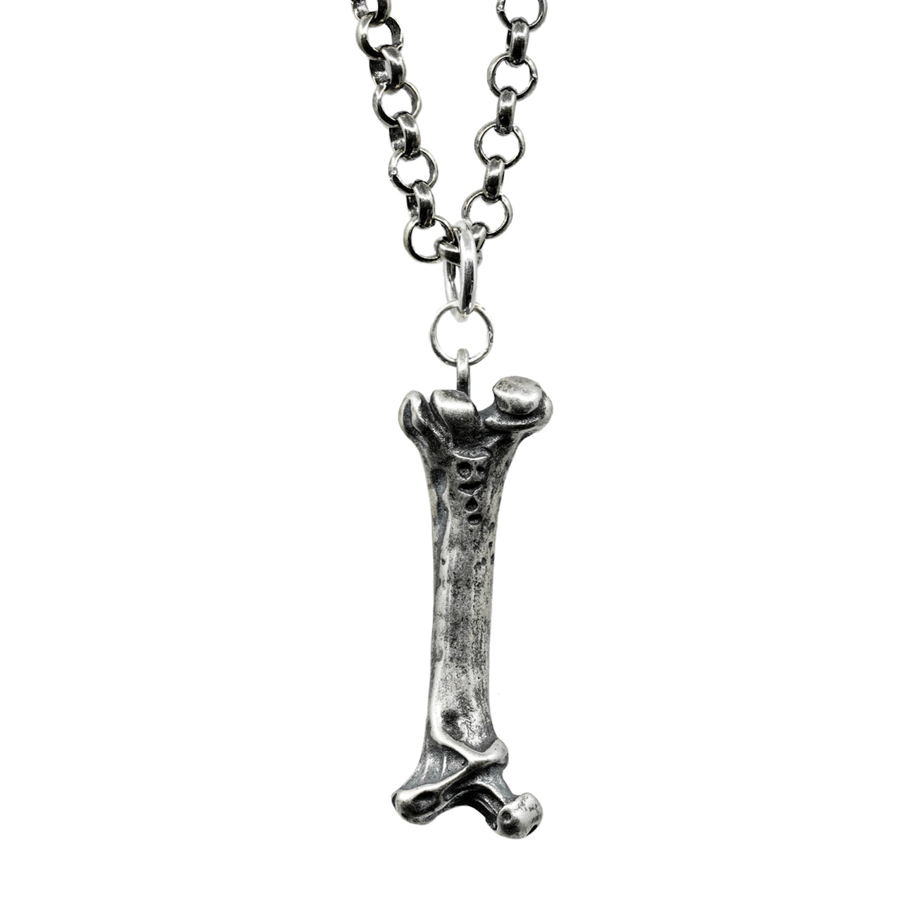 Femur Bone Pendant - Sterling Silver Jewellery - Gothic Necklace