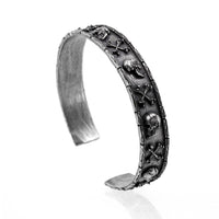 Thumbnail for Catacomb cuff bracelet - Sterling Silver - Black Feather Design