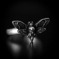 Thumbnail for Death's-Head Hawkmoth Ring - Black Feather Design