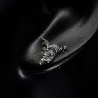 Thumbnail for S’Tan Skull Stud Earrings - Bloodstock - Black Feather Design
