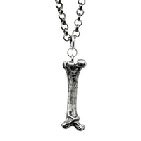 Thumbnail for Femur Bone Pendant - Sterling Silver Jewellery - Gothic Necklace