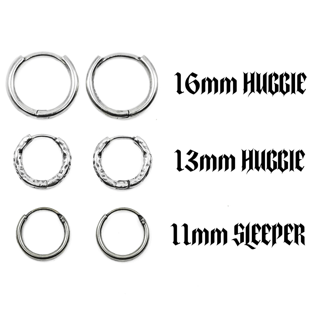 Sterling Silver Earring Hoops - Huggie Hoop and Sleeper Hoop Options