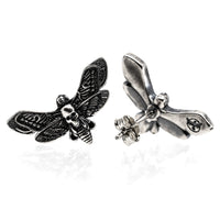 Thumbnail for Death's-Head Moth Studs - Sterling Silver - Gothic Earrings