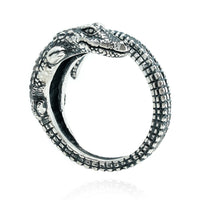 Thumbnail for Wrapped Crocodile - 925 Sterling Silver by Black Feather Design on a white background
