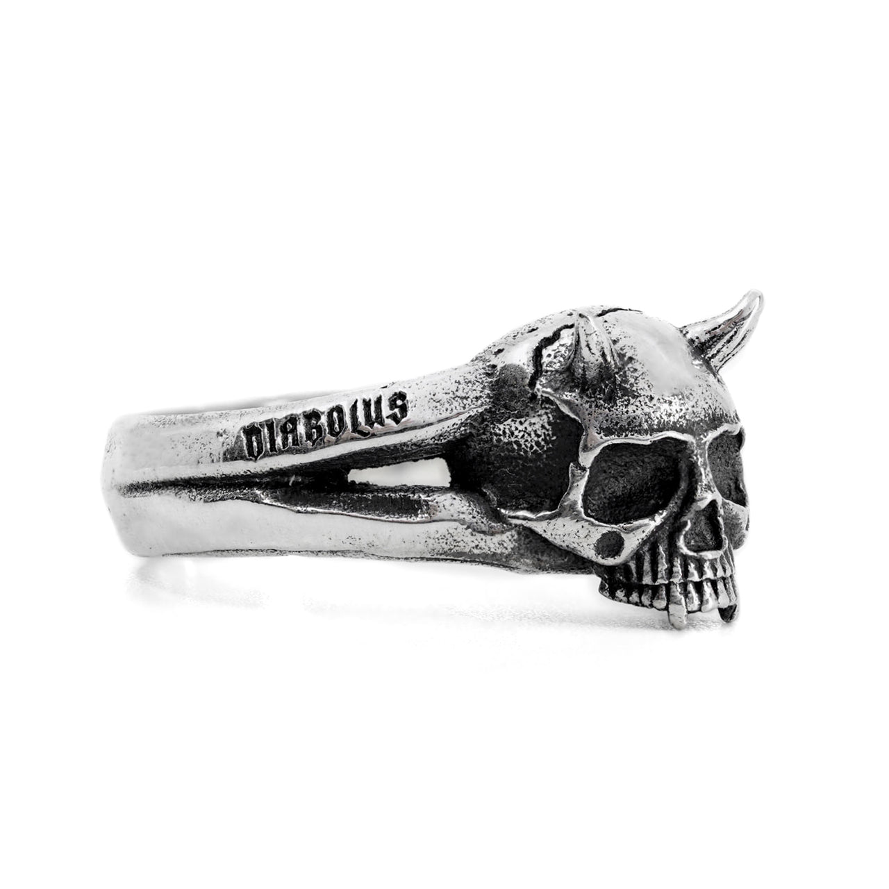 Diabolus Expectat Ring - 925 Sterling Silver - Gothic Ring - Black Feather Design