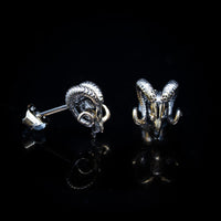 Thumbnail for Ram Skull Studs - Gold