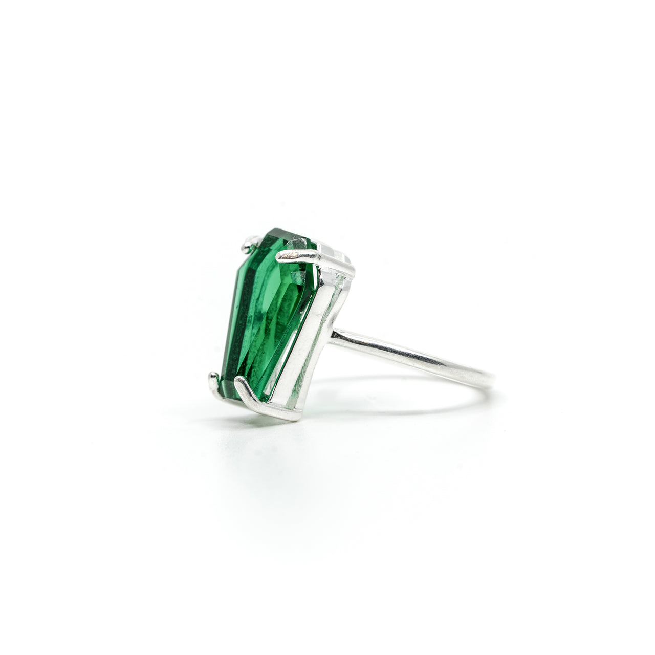 Gemstone Coffin Ring