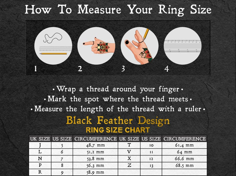 How To Measure Ring Size - UK Ring Size Chart