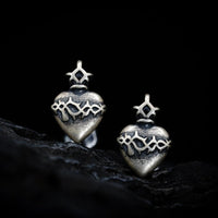 Thumbnail for 925 Silver Love Potion Studs - Black Feather Design