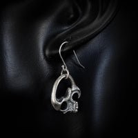 Thumbnail for Hollow Head - Sterling silver earring - Black Feather Design