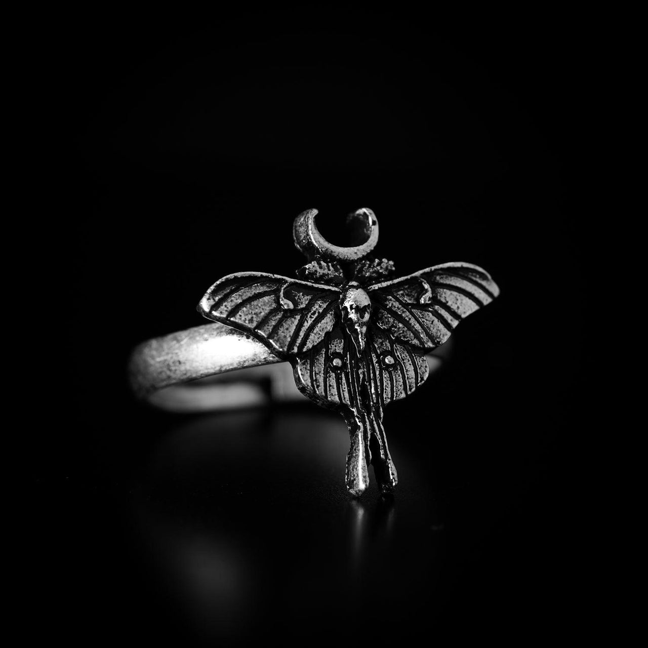 Death's Head Luna Moth - Black Feather Design