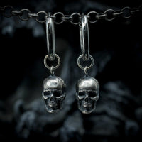 Thumbnail for Sterling Silver Skull Drop earrings by Black Feather Design