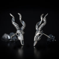 Thumbnail for 925 Sterling Silver Gothic Antelope stud earrings