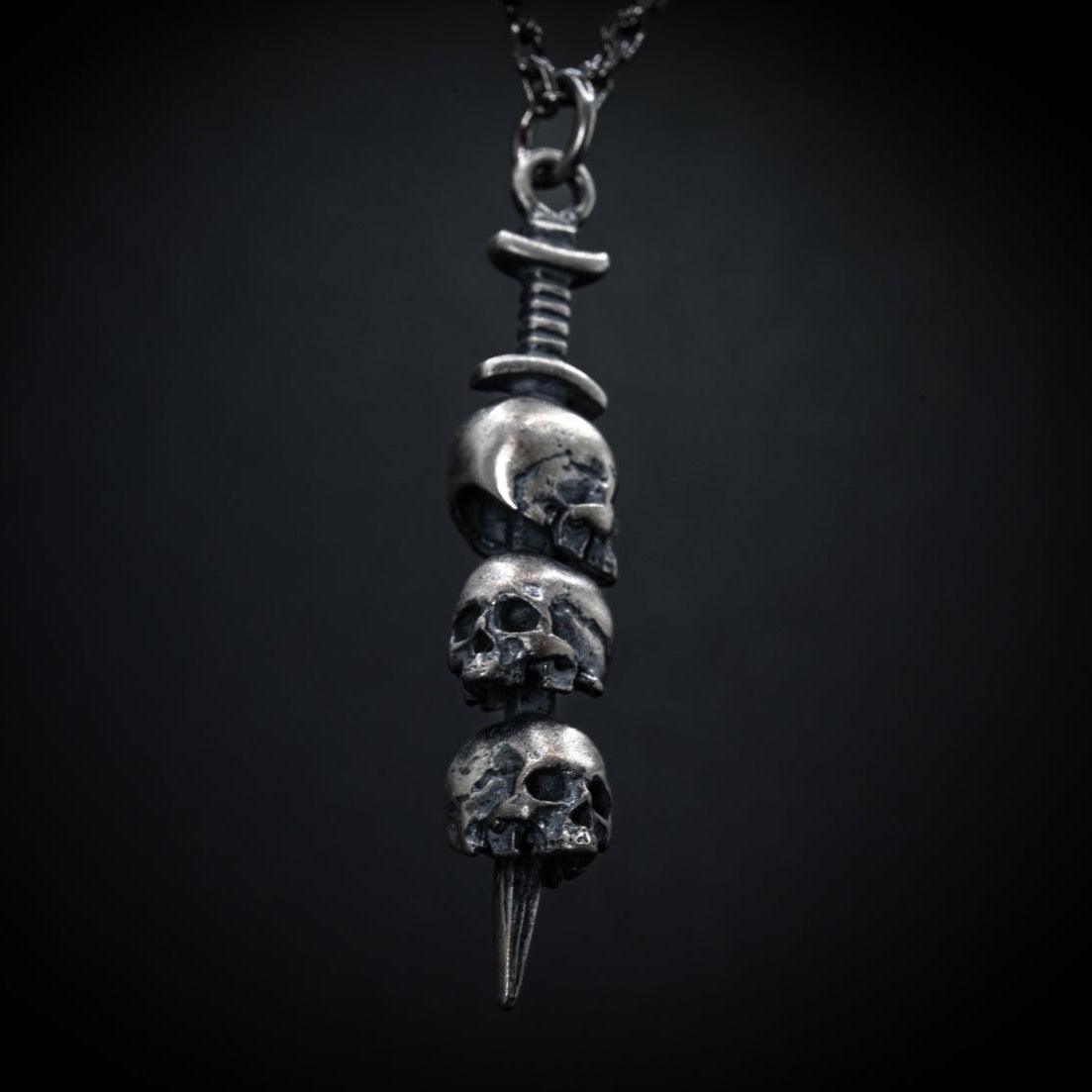 Sterling Silver Sword Pendant. Gothic Jewellery For Men