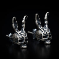 Thumbnail for Sterling Silver Frank Studs - Black Feather Design